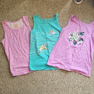 Cat & Jack Pink and Teal Kids Tank Tops